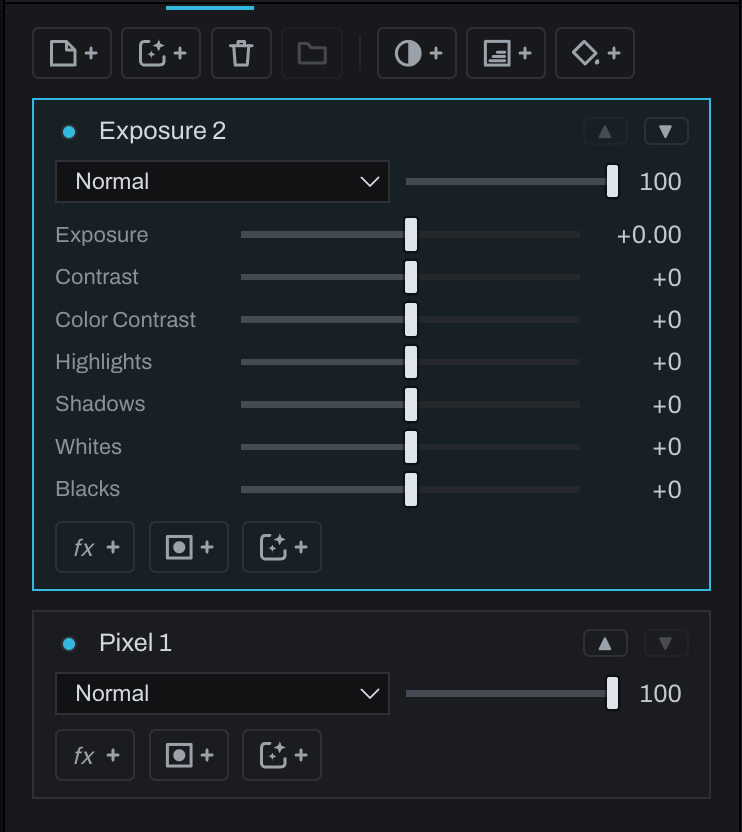 Adjustment layers