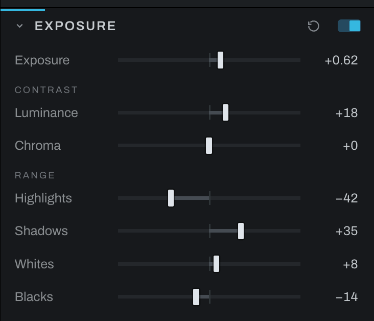 Exposure section