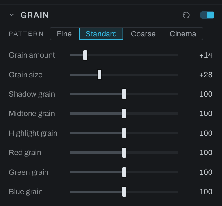 Grain controls