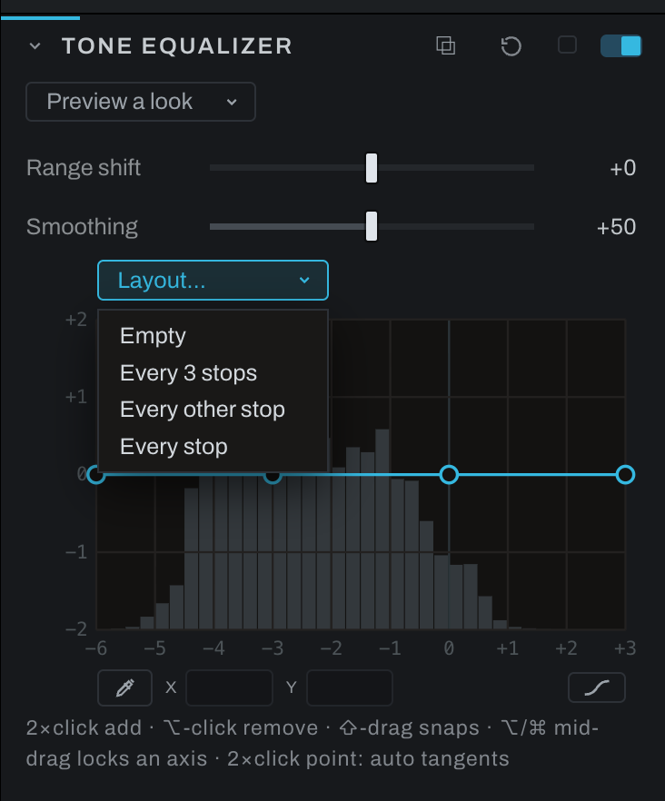 Tone Equalizer widget